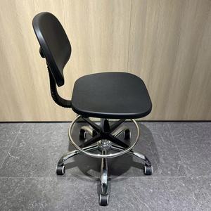 Chaise ergonomique en PU, chaises pivotantes noires pratiques pour dentiste, <span class=keywords><strong>technicien</strong></span>, assistant, caissier, bureau, enseignant, barbier, opérateur, infirmière - Product Image 4