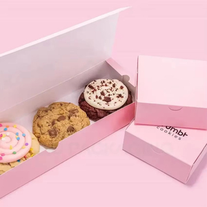 Scatola di biscotti per <span class=keywords><strong>pasticceria</strong></span> OEM scatola di carta da stampa <span class=keywords><strong>rosa</strong></span> biodegradabile scatole di carta per biscotti - Product Image 4