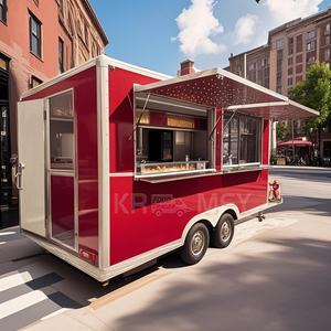 Carrito Móvil Green Street con Doble Toldo, Ventanas Corredizas, Remolque de Fibra de Vidrio para Comida Rápida, Snacks y Dulces - Product Image 3