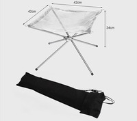 Grille de foyer extérieur Portable pliable en acier inoxydable 304 316