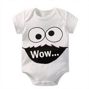 GOTS Certified Organic Cotton <b>Jersey</b> Unisex Casual Print Interlock Romper Fancy Wholesale Baby <b>Jumpsuit</b> for Spring - Product Image 1