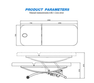 Muebles Kangmei, Camilla de Tratamiento Eléctrico Económica, 2 Motores, Ajustable, para Fisioterapia, Podología, Masajes Faciales - Product Image 2