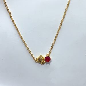Middle East Market Fashion <strong>Ruby</strong> Collar <strong>Necklace</strong> Elegant Choker <strong>Necklace</strong> S925 Sterling Silver Jeweled Pendant <strong>Necklace</strong> - Product Image 2