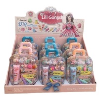 Valise à roulettes DIY Princesse Lili pour pinces à cheveux, kit de fabrication de bijoux fait main pour filles, jouet de jeu d'imitation pour enfants, cadeau d'anniversaire