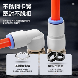 Zoni Pneumatics <b>Quick</b> Coupler KSL8-02 KSH6-01 10-03 Copper Plated Nickel Plastic Elbow Straight <b>Connector</b> Pneumatic Hose Fitting - Product Image 1