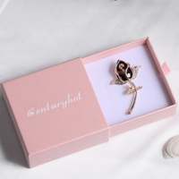 Boîte à bijoux en carton rigide avec logo personnalisé de luxe unique, boîte à bijoux avec tiroir, emballage cadeau