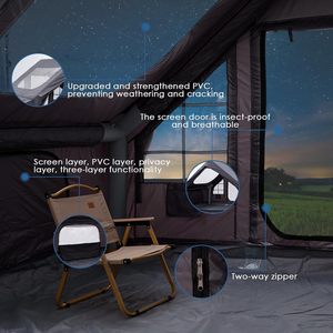 Carpa de Camping Inflable CZFIT, Portátil, para Exteriores, Cuatro Estaciones, Fácil de Instalar, Apertura Rápida, Impermeable, Resistente a los Rayos UV, Una Habitación, 3-4 Personas - Product Image 6