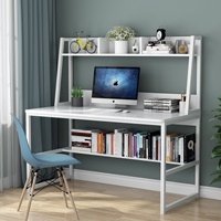 Bureau d'étude en bois pour étudiants, avec étagère de rangement pour livres, fabriqué en Chine par Tribesigns, bureau d'ordinateur personnalisé pour la maison ou le bureau