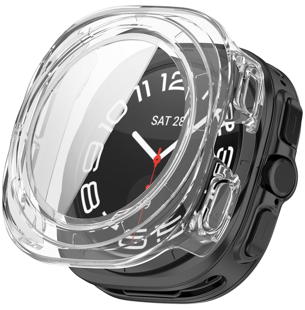 BEEFLYPOWER New Arrival PC Glass Watch Protective Cases clear for Samsung Watch 7 ultra 47mm