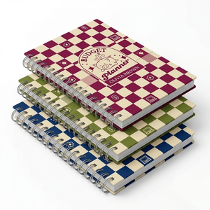 Carnet de budget A5 personnalisé en gros, non daté, à couverture rigide, avec spirale, pour la gestion des finances, suivi des dépenses et des dettes - Product Image 1