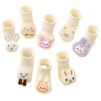 Bébé automne hiver tricoté décontracté antidérapant mi-tube étage nouveau-né enfant en bas âge dessin animé poupée absorbant la sueur antibactérien Spandex