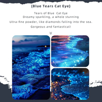 Vernis à ongles gel effet œil de chat bleu larmes d'ange 10ml, personnalisable avec logo OEM, paillettes scintillantes, gel magnétique pour ongles œil de chat