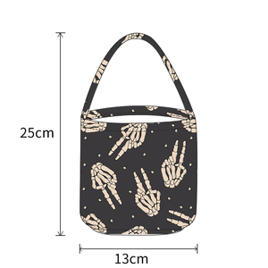 Impresión completa niños <span class=keywords><strong>Halloween</strong></span> lona Tote cesta personalizar patrón niños Festival regalo fiesta cubo bolsas - Product Image 2