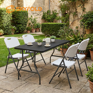 Mesa Plegable de Ratán Sintético de 180 cm (6 pies) para <span class=keywords><strong>Restaurante</strong></span> - Product Image 3