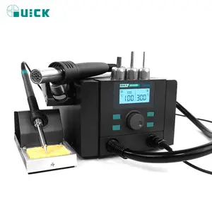 Quick 8686D + Twee-Station Onderhoud Systeem K8 + En TS1100 Lucht Pistool Lassen Station Twee-In-een Ontwerp Voor Telefoon Reparatie Tools