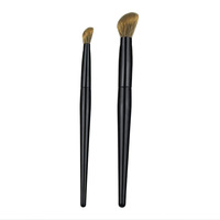 Pinceau à blush angulaire en poils de écureuil bioniques, taille petite, en bois, pour le contouring et l'application de crème/liquide, directement de l'usine