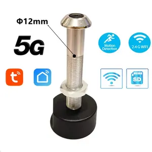 Caméra de porte miniature <span class=keywords><strong>Wifi</strong></span> Tuya 12 mm 2MP 1080P avec objectif grand angle FishEye 166 degrés, <span class=keywords><strong>judas</strong></span> audio P2P, vidéo-portier intelligent Smart Life - Product Image 2