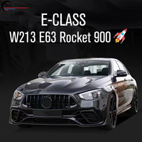 2022 classe E W213 E63 B STYLE BODYKIT 2018-2022 carbone sec lèvre couvercle de moteur diffuseur W213 ROCK pièces automobiles FACELIFT