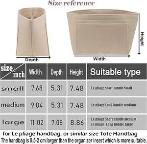 Insert Organisateur de Sac pour Sacs à Main Longchamp <span class=keywords><strong>Le</strong></span> <span class=keywords><strong>Pliage</strong></span> - Product Image 4