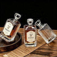Vierkante, transparante, lege 500ml glazen wodkafles, groothandel 50cl likeur wijn whisky fles