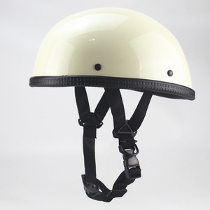 Casque de vélo demi-coque noir brillant taille unique avec fermeture rapide pour adulte - Product Image 5