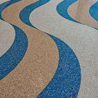 Système de sol en terrazzo époxy personnalisé, sol en terrazzo décoratif sans joint, système de sol époxy commercial haute résistance