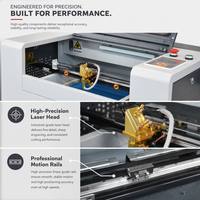 Nouvelle machine de gravure et de découpe au laser CO2 professionnelle, CNC, refroidie par eau, pour bois, acrylique, pierre, verre, plastique, papier, cuir, DXF