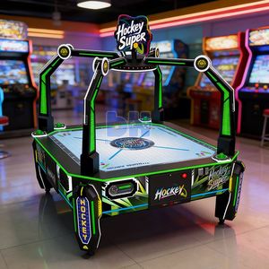 Table de Hockey Aérien Électronique Interactif Baihui Animation de Luxe pour 4 Joueurs, Machine de Jeu d'Arcade Sportive à Monnayeur pour Enfants et Adultes - Product Image 2