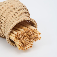 Pailles à boire en bambou jetables écologiques de haute qualité, fabriquées en Chine, en vrac, pailles en bambou naturelles biologiques