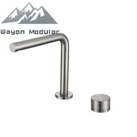 Robinet de lavabo monocommande Wayon de luxe en or brossé, dernière collection