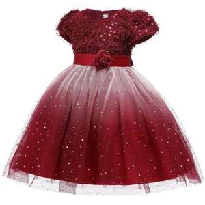 Ventes en gros de robes de princesse étoilées pour enfants, robes de soirée à paillettes, robes de fantaisie pour filles - Product Image 3