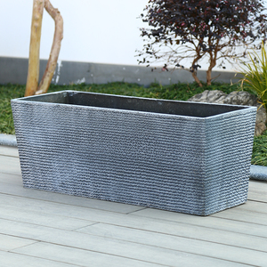Macetas de jardín rectangulares grandes de plástico de <span class=keywords><strong>alta</strong></span> calidad personalizadas de salida de fábrica, macetas de flores de campo ligeras - Product Image 6