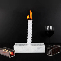 Ensemble Havdalah en Lucite de Luxe, Porte-Allumettes Besamim en Acrylique Personnalisé, Porte-Allumettes Besamim en Acrylique Juif (Sans Bougies)