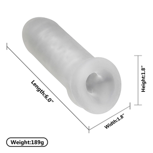 Hot Selling Realistic Penis Sleeve Extension Wieder verwendbares TPE Dildo Kondom Verzögerte Ejakulation Penis vergrößerung Sexspielzeug für Männer - Product Image 6