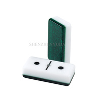 Jeu de dominos professionnel en acrylique vert, double 9, neuf, bicolore, en lucite, pour adultes