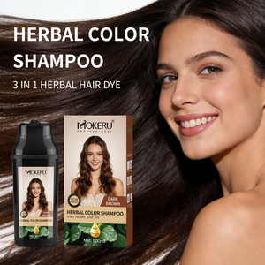 Shampoo colorant capillaire Mokeru pour couvrir les cheveux gris et blancs, coloration rapide sans ammoniaque, coloration permanente à base de plantes, shampooing colorant à l'algue eucheuma - Product Image 5