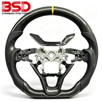 Volant sport en cuir et fibre de carbone personnalisé avec poignée de 35 mm pour Accord 10e génération 2018-2020