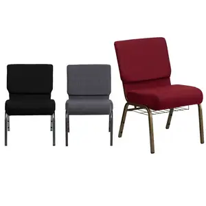 Commercio all'ingrosso di colore blu viola usato comodo prete sedie per la chiesa a buon mercato ad incastro rosso sedie della chiesa