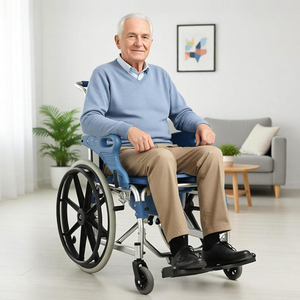 Toilette mobile pliable en aluminium <span class=keywords><strong>l</strong></span>éger pour personnes âgées, réglable en hauteur, fauteuil roulant, toilette pour personnes handicapées, 150 kg - Product Image 3