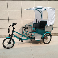 Tricycle Électrique Rétro à Assistance Pédalage pour Adultes, Vélo Taxi Riksha à Trois Roues, Vélo Cargo Électrique à Prix Abordable