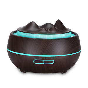 Wood Grain Aroma Diffuser Humidifier <b>With</b> <b>Led</b> <b>Light</b> <b>Remote</b> Control 0.5L For Home Office Use - Product Image 5