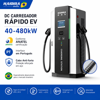 Chargeur rapide DC pour véhicules électriques conforme ANATEL 60kW-480kW pour le Brésil, double connecteur CCS2, interface utilisateur portugaise, station de recharge OCPP