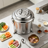 Marmite à soupe électrique commerciale 13L en acier inoxydable, chauffe-plat de buffet pour hôtels, traiteurs et restaurants