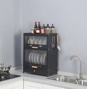 Estante <span class=keywords><strong>de</strong></span> almacenamiento multinivel para cocina, escurreplatos <span class=keywords><strong>de</strong></span> doble capa sobre el fregadero, estante <span class=keywords><strong>de</strong></span> secado <span class=keywords><strong>de</strong></span> <span class=keywords><strong>platos</strong></span> escalonado - Product Image 4