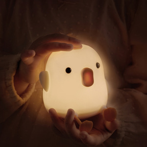 Lampe de chevet en silicone en forme de canard, lumière LED blanche chaude, rechargeable par USB, commande tactile, pour chambre de bébé QV 07 - Product Image 4