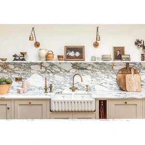 Factory Custom White Shaker Wooden <b>Kitchen</b> <b>Furniture</b> Cabinets with Sink and Quartz Countertop - Product Image 4