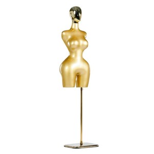 Mannequin <span class=keywords><strong>Femme</strong></span> Doré Petite Taille Corps en Plastique Proéminent pour Présentoir de Magasin de Vêtements - Product Image 5