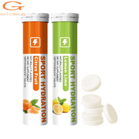 Comprimés effervescents d'électrolytes Chumita avec vitamine C, pour l'hydratation, l'énergie et le soutien immunitaire, amélioration de la densité osseuse, tube de 20 comprimés