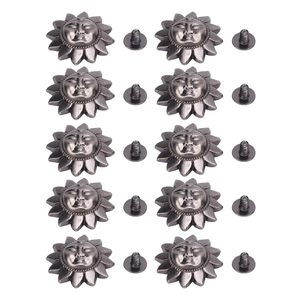 Haofy Sets Rivets en alliage de zinc à tête soleil avec vis de fixation, rivets et vis de Mm, accessoires pour le travail du cuir pour ceintures, sacs, chaussures, décoration DIY - Product Image 1