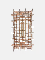Lustre moderne en verre doré avec LED lumière blanc chaud 3000K pour villa 220V personnalisable Décoration intérieure